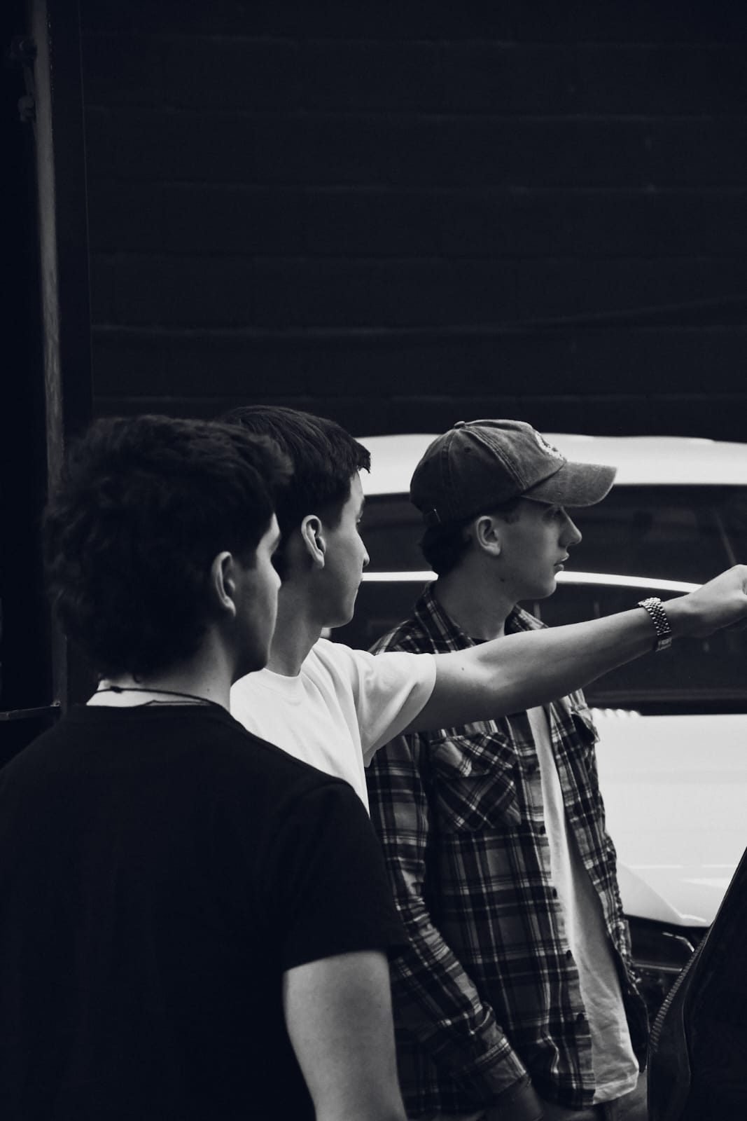 Equipo de Blue en blanco y negro