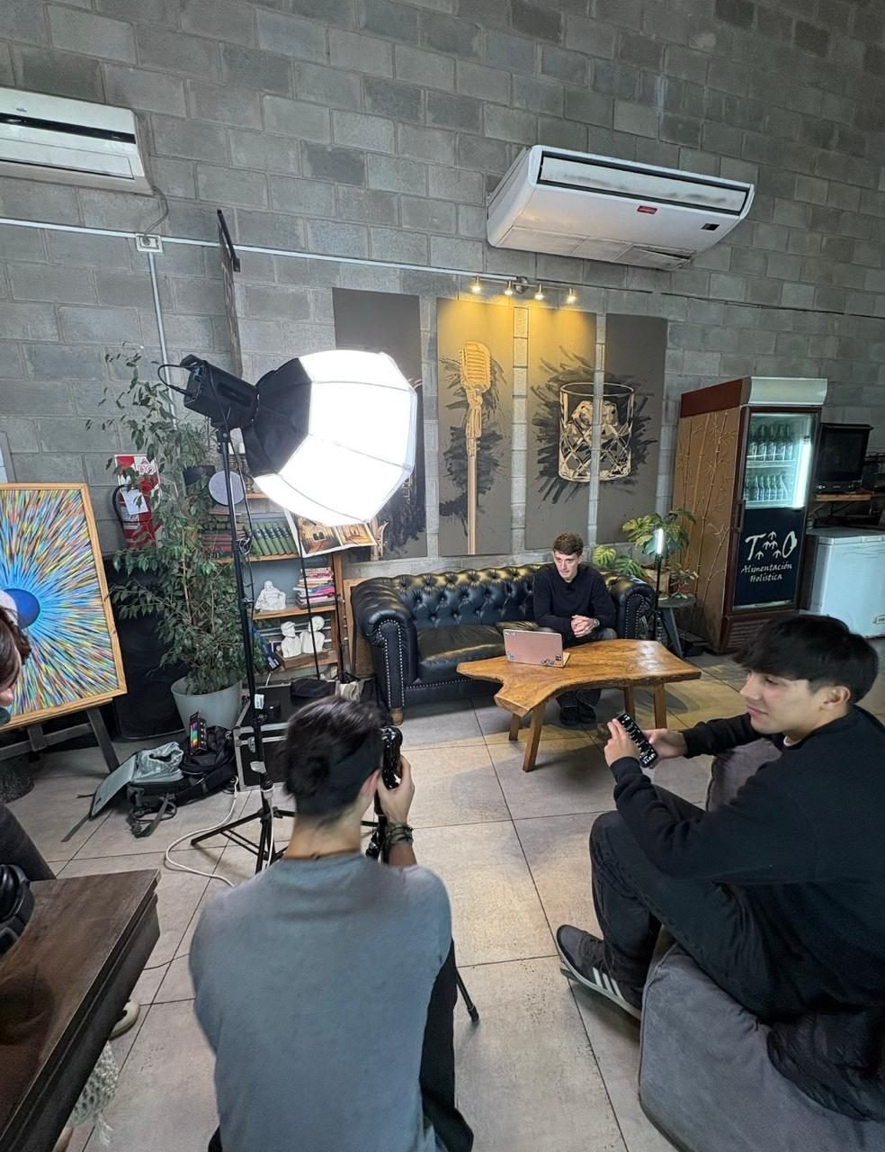 Producción de contenido en estudio